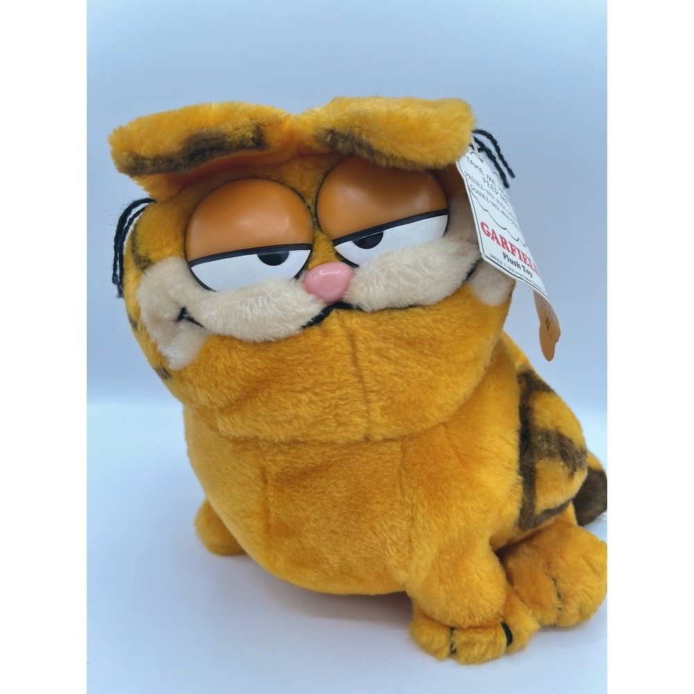 Vintage Garfield Cat Large Sitting Plush Dakin Stuffed Animal 1981 w/tag